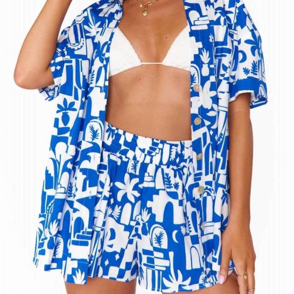BRAND NEW Show Me Your MuMu Blue and White Russell Shorts